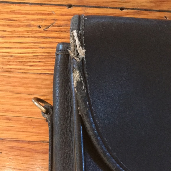 Vintage black leather briefcase - Picture 5 of 6